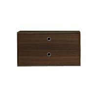 Caisson 2 tiroirs 78 x 30 cm - Noyer